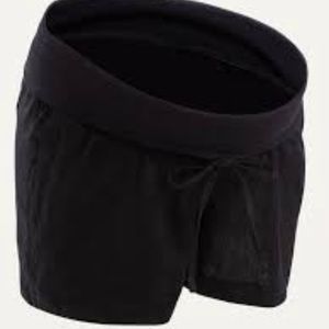 Old Navy Womens Maternity Fold Over Linen Blend Short 4” inseam